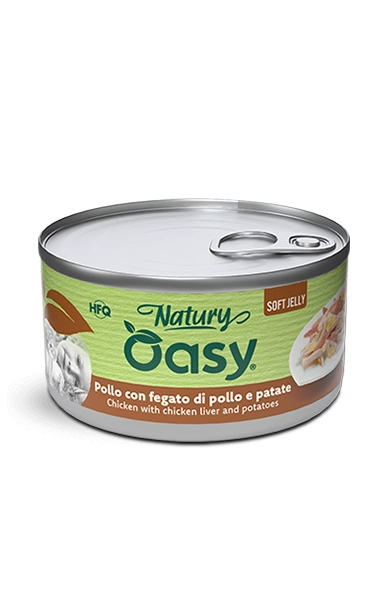 OASY Natury Soft Jelly Pollo con Fegato e Patate 85g OASY Natury Soft Jelly Pollo con Fegato e Patate 85g